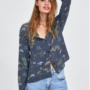 Zara trf collection Alligator Blouse